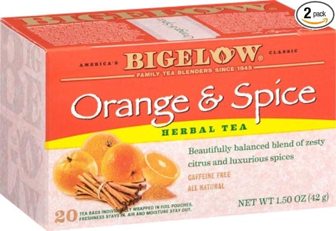 Bigelow Tea Orange and Spice Tea, 20 ct (Pack of 2)